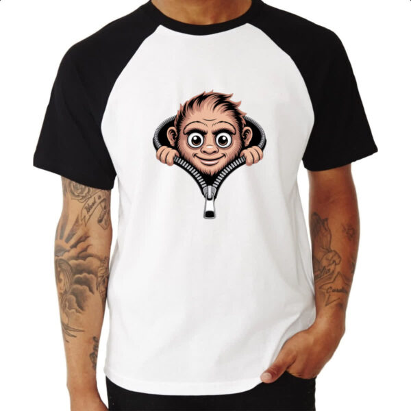 Camiseta Raglan Pe grande no ziper - Imagem 3