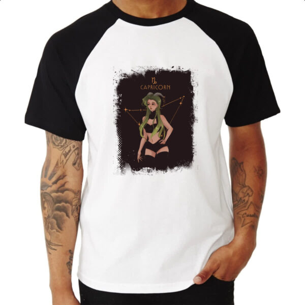 Camiseta Raglan Anime Signo de Capricornio - Imagem 3