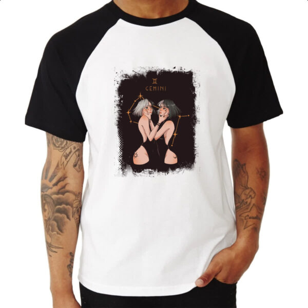 Camiseta Raglan Anime Signo de Gemeos - Imagem 3