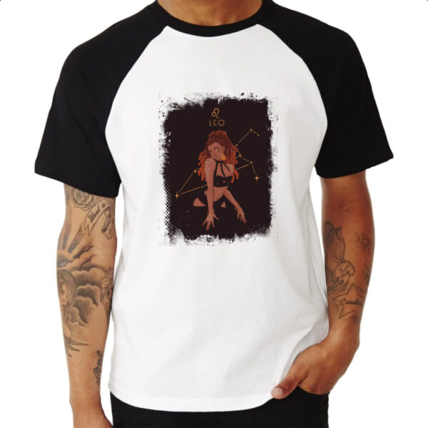 Camiseta Raglan Anime Signo de Leao - Imagem 3