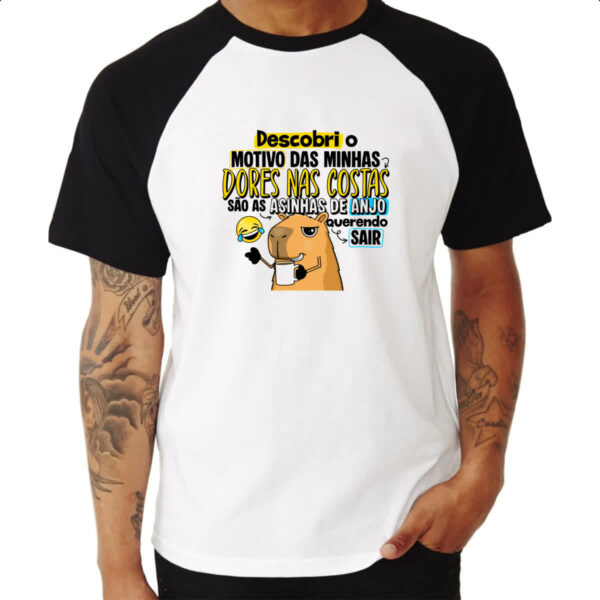 Camiseta Raglan Capivara Dores nas costas - Imagem 3