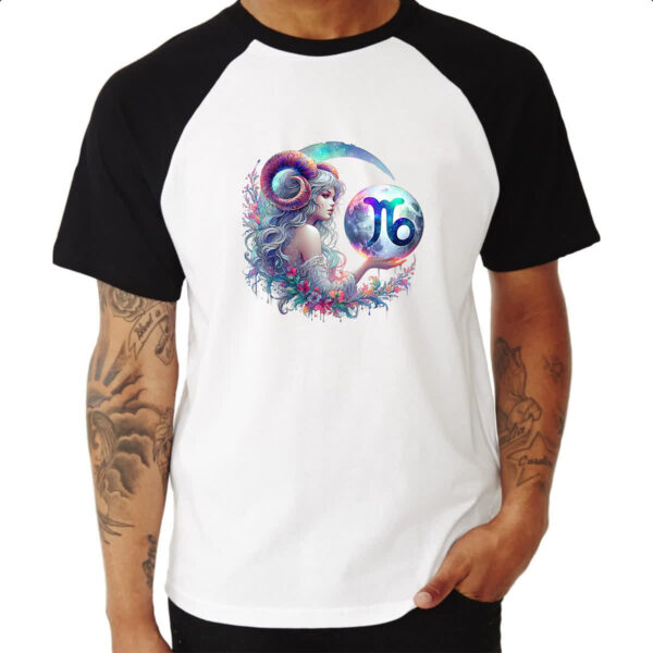 Camiseta Raglan Signo Diva de Capricornio - Imagem 3