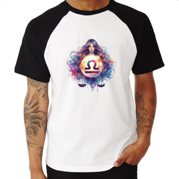 Camiseta Raglan Signo Diva de Libra - Imagem 3