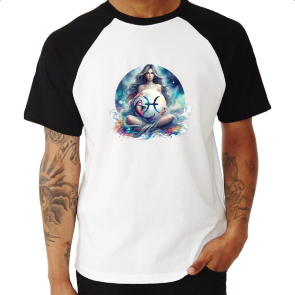 Camiseta Raglan Signo Diva de Peixes - Imagem 3