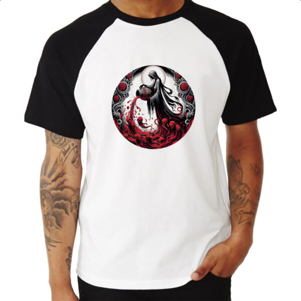 Camiseta Raglan Signo Gotico de Aquario - Imagem 3