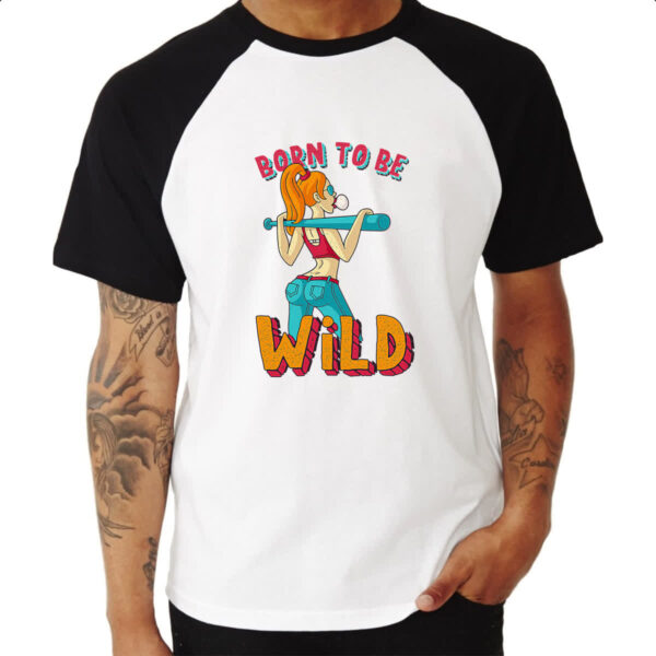 Camiseta Raglan Girl Born to be wild - Imagem 3