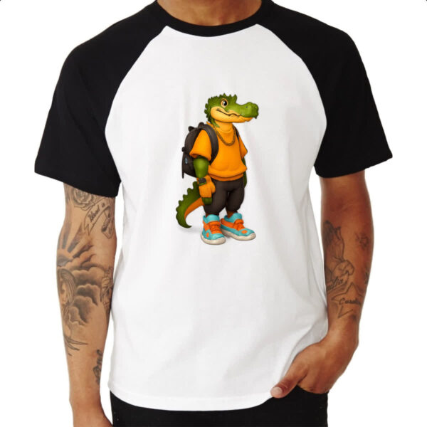 Camiseta Raglan Jacare aventureiro - Imagem 3