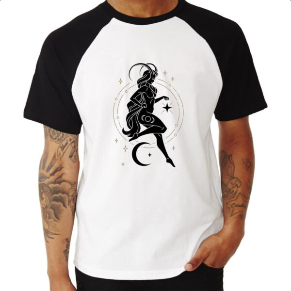 Camiseta Raglan Signo Yoga Capricornio - Imagem 3