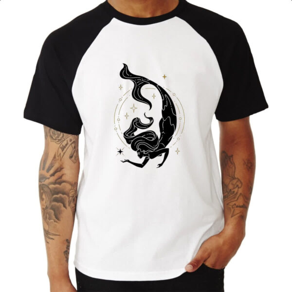 Camiseta Raglan Signo Yoga Peixes - Imagem 3