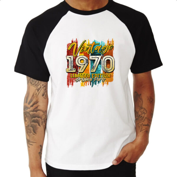 Camiseta Raglan Vintage 1970 Limited Edition - Imagem 3
