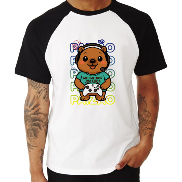 Camiseta Raglan Capivara Paizao Gamer - Imagem 3