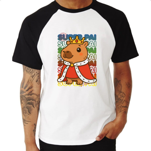 Camiseta Raglan Capivara Paizao Rei - Imagem 3