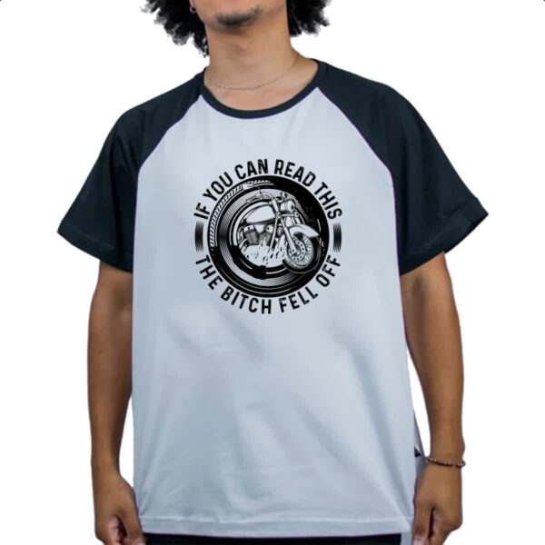 Camiseta Raglan Motorcycle Can you read - Imagem 4