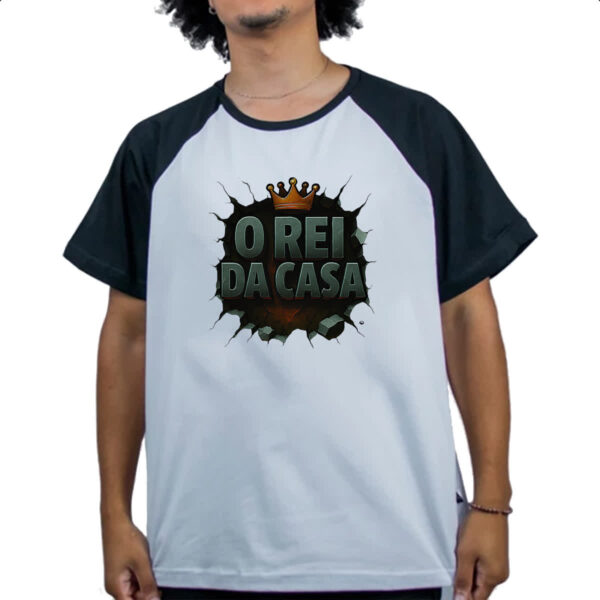 Camiseta Raglan Parede quebrada Rei da Casa - Imagem 4