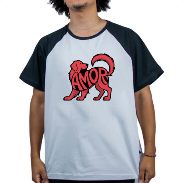 Camiseta Raglan Cachorro Amor - Imagem 4