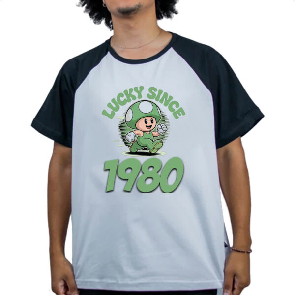 Camiseta Raglan Lucky Since 1980 - Imagem 4