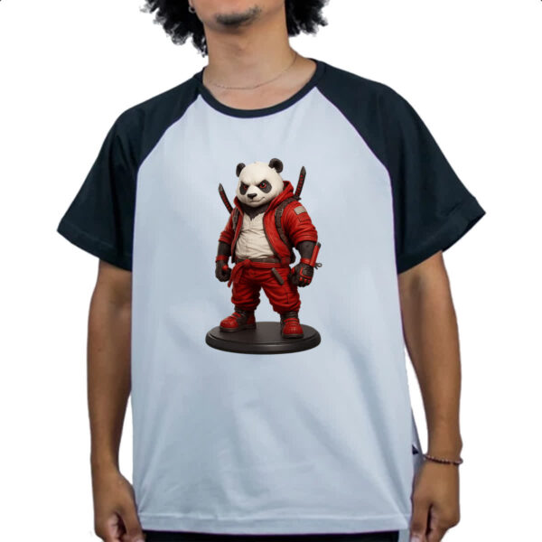 Camiseta Raglan Panda Punk Samurai - Imagem 4