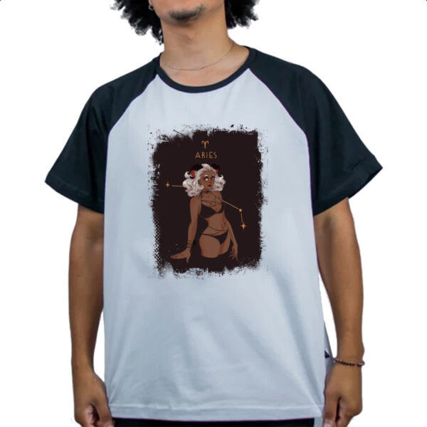 Camiseta Raglan Anime Signo de Aries - Imagem 4