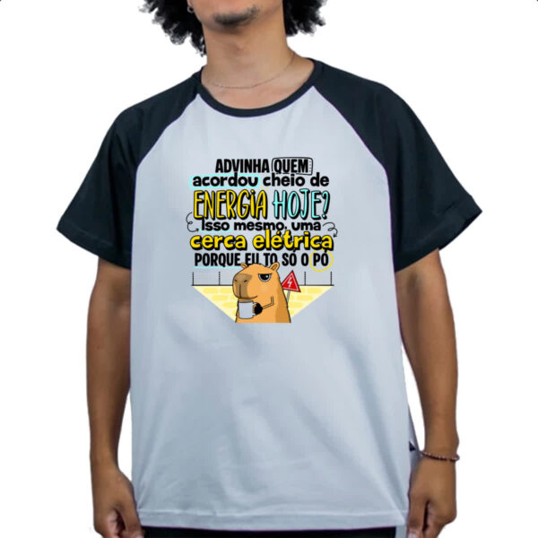 Camiseta Raglan Capivara Energia hoje - Imagem 4