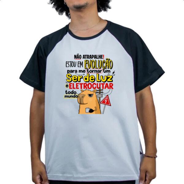 Camiseta Raglan Capivara Ser de Luz - Imagem 4