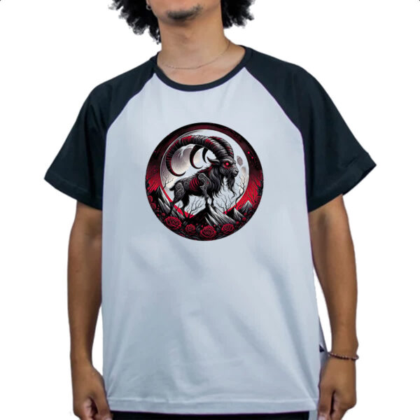 Camiseta Raglan Signo Gotico de Capricornio - Imagem 4