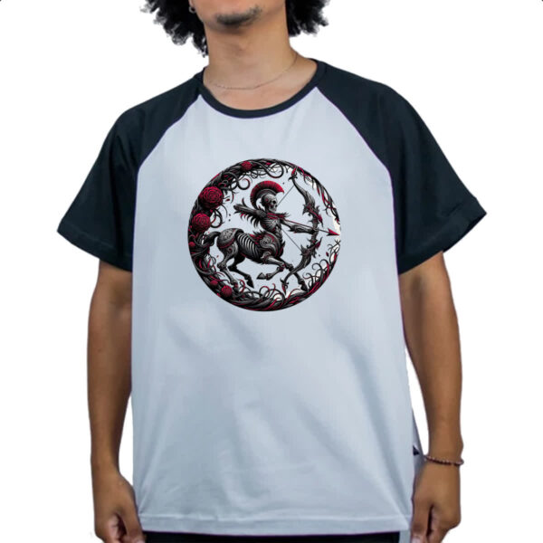 Camiseta Raglan Signo Gotico de Sagitario - Imagem 4