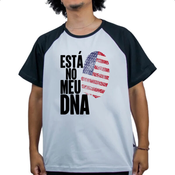 Camiseta Raglan Esta no meu DNA EUA - Imagem 4