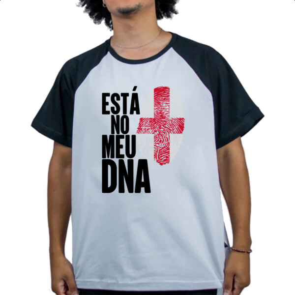 Camiseta Raglan Esta no meu DNA Inglaterra - Imagem 4