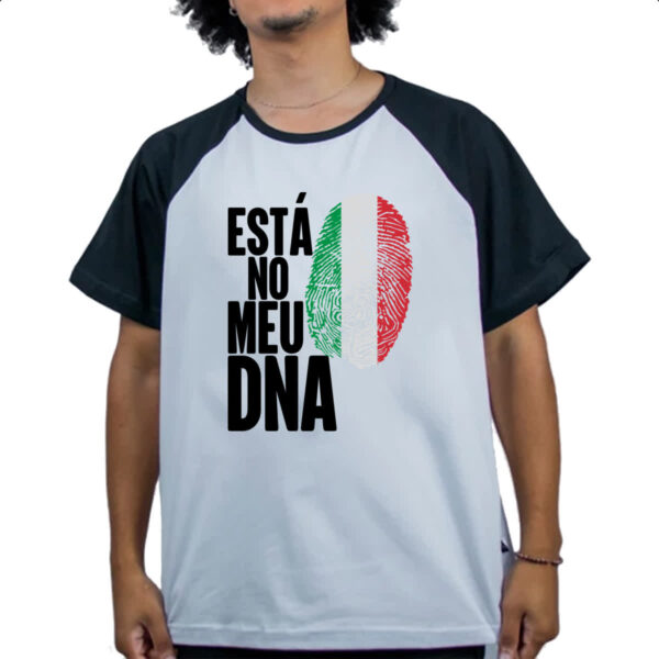 Camiseta Raglan Esta no meu DNA Italia - Imagem 4