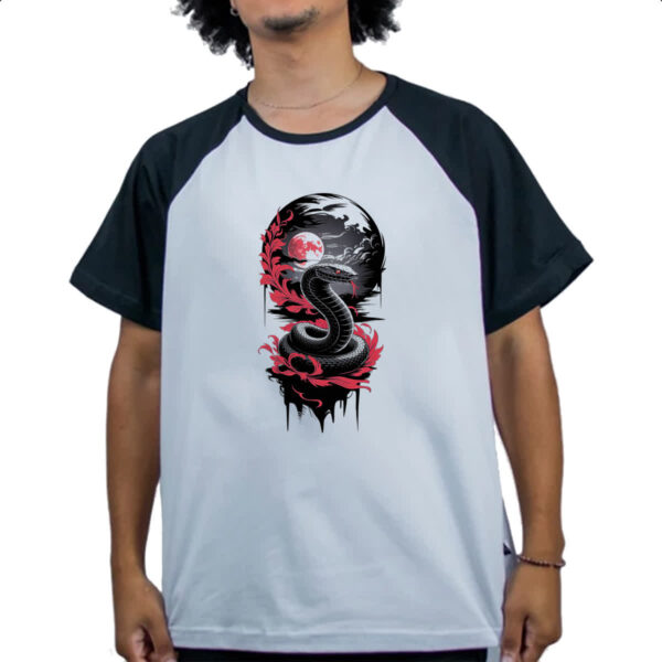 Camiseta Raglan Mamba Negra Red Moon - Imagem 4