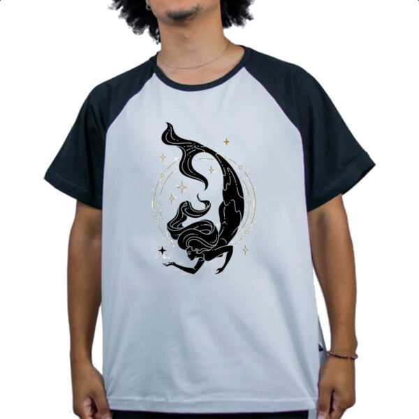 Camiseta Raglan Signo Yoga Peixes - Imagem 4