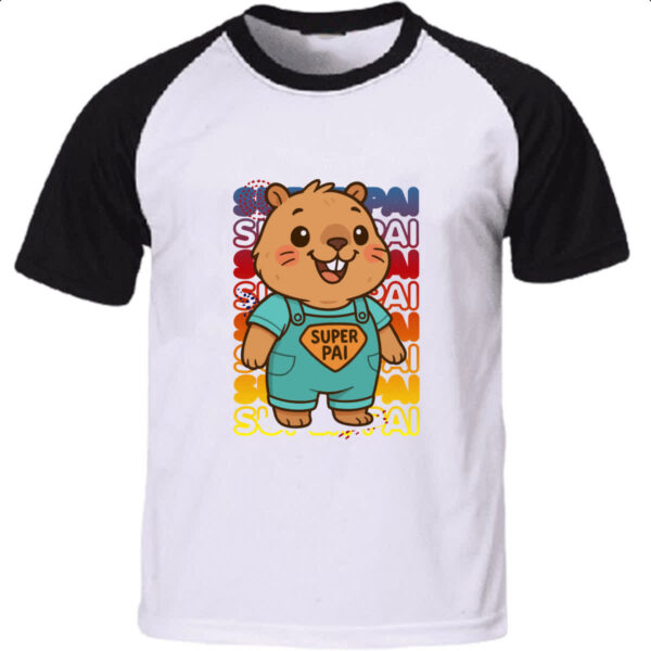 Camiseta Raglan Capivara Paizao Super Pai 2