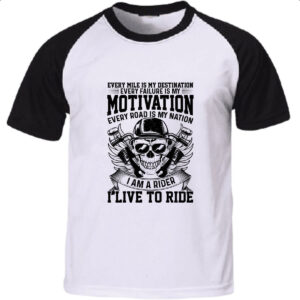 Camiseta Raglan Motorcycle Motivation