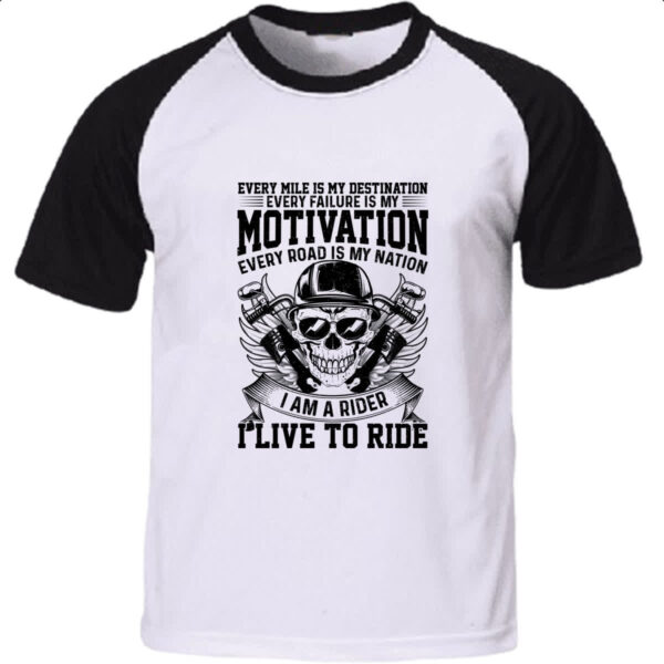 Camiseta Raglan Motorcycle Motivation