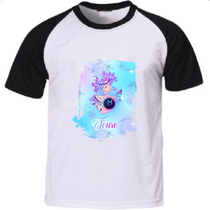 Camiseta Raglan Touro fundo zodiacal