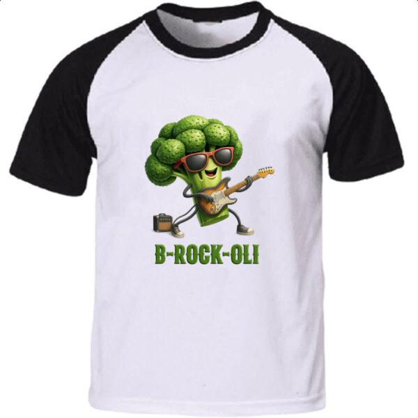 Camiseta Raglan Brocolis Rock Roll