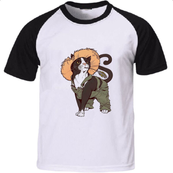 Camiseta Raglan Gato da roca