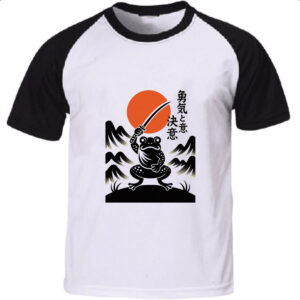 Camiseta Raglan Sapo Samurai Sunset