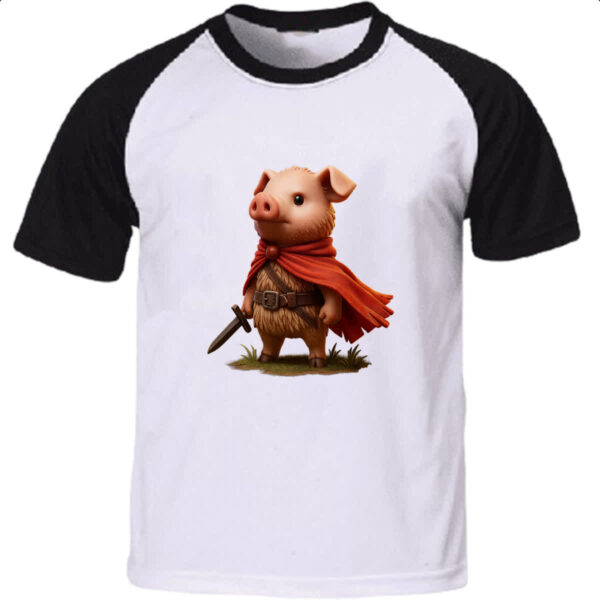 Camiseta Raglan Porco mosqueteiro