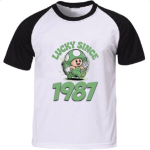 Camiseta Raglan Lucky Since 1987