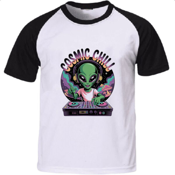 Camiseta Raglan ET Cosmic Chill DJ
