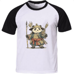 Camiseta Raglan Panda Samurai