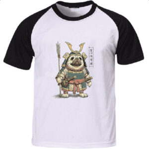 Camiseta Raglan Pug Samurai