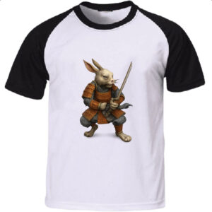 Camiseta Raglan Coelho Samurai