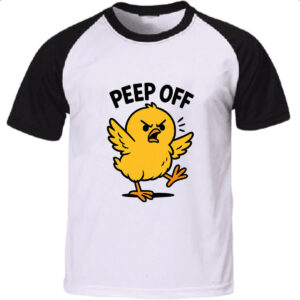Camiseta Raglan Pintinho Amarelo Peep Off