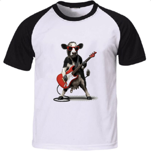 Camiseta Raglan Vaca Guitarrista
