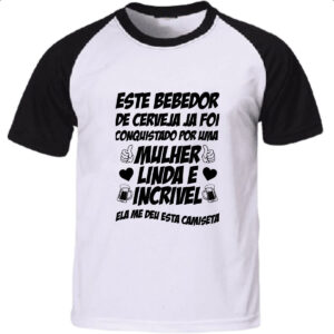 Camiseta Raglan Bebedor de cerveja conquistado