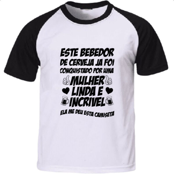 Camiseta Raglan Bebedor de cerveja conquistado