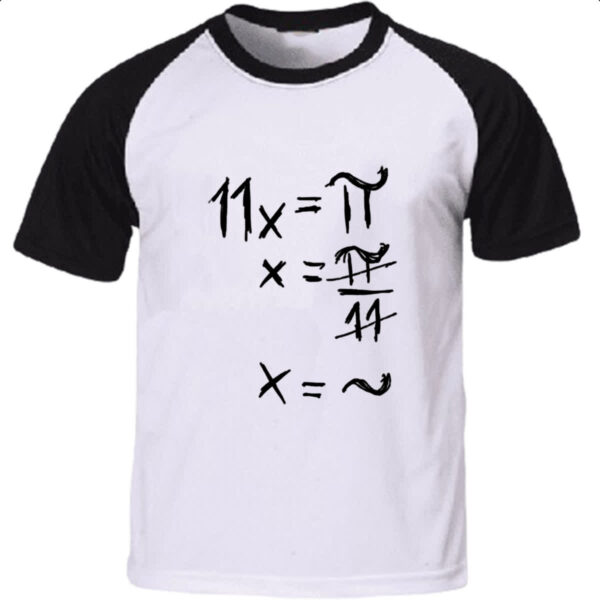 Camiseta Raglan Equacao matematica PI TIL