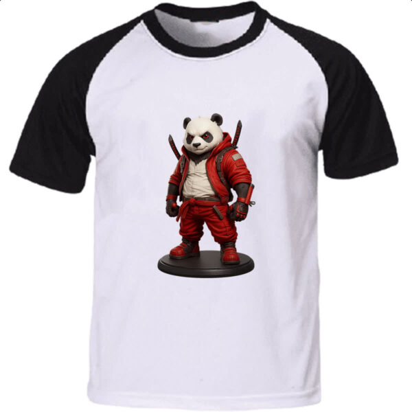 Camiseta Raglan Panda Punk Samurai